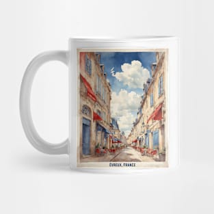 Evreux France Vintage Travel Poster Tourism Mug